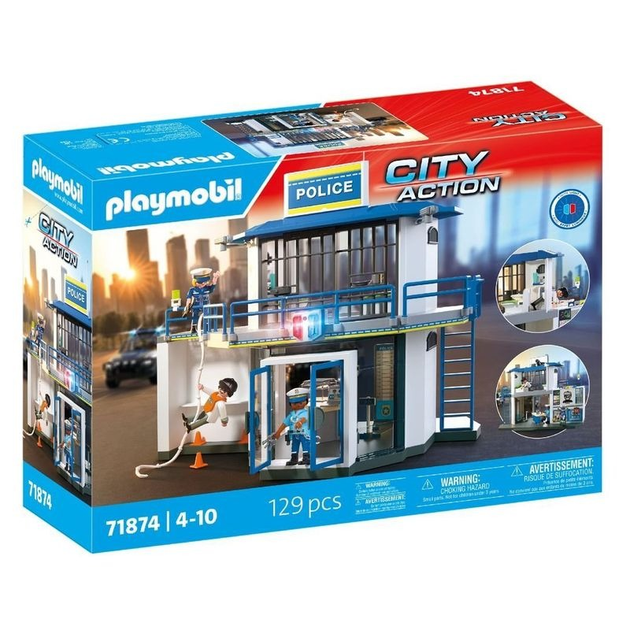 Zestaw zabawek dla dzieci Playmobil City Action Posterunek policji z miejscem przesłuchań 71874 (4008789718747) - obraz 1