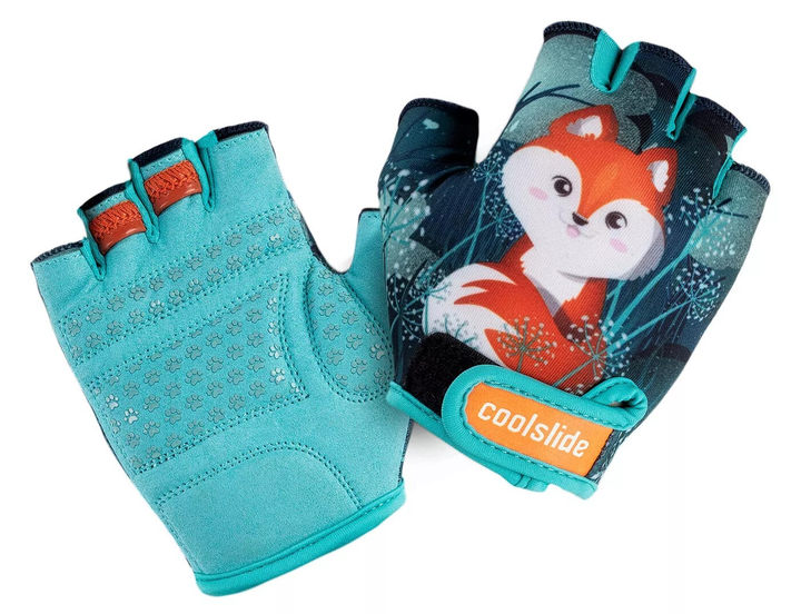 Велорукавички дитячі Coolslide FOREST GLOVES GIRL Бірюзовий (5902786219773) - зображення 1