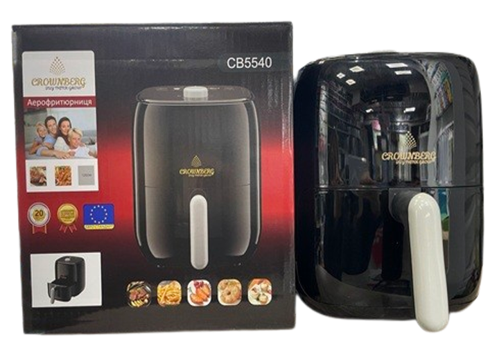 Фритюрница Crownberg CB 5540 хрустящая корочка 2 литра антипригарная чаша - Фото 3 Фритюрница Crownberg CB 5540 хрустящая корочка 2 литра антипригарная чаша - изображение 3