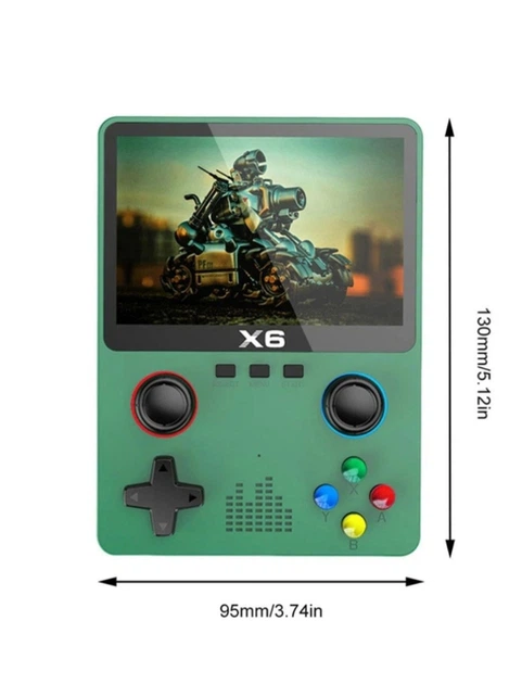 Портативна ігрова приставка X6 GBA 1000 ігор 3 5 дюймовий IPS дисплей 2000 мАг Зелений - зображення 6