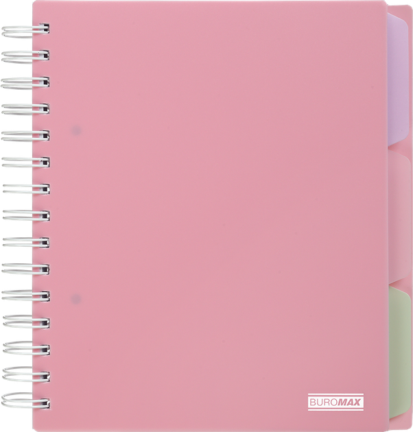 Тетрадь Buromax Pastel B5 120 листов в клетку 3 разделителя Розовая (BM.24355912-10) - Фото 1 Тетрадь Buromax Pastel B5 120 листов в клетку 3 разделителя Розовая (BM.24355912-10) - изображение 1