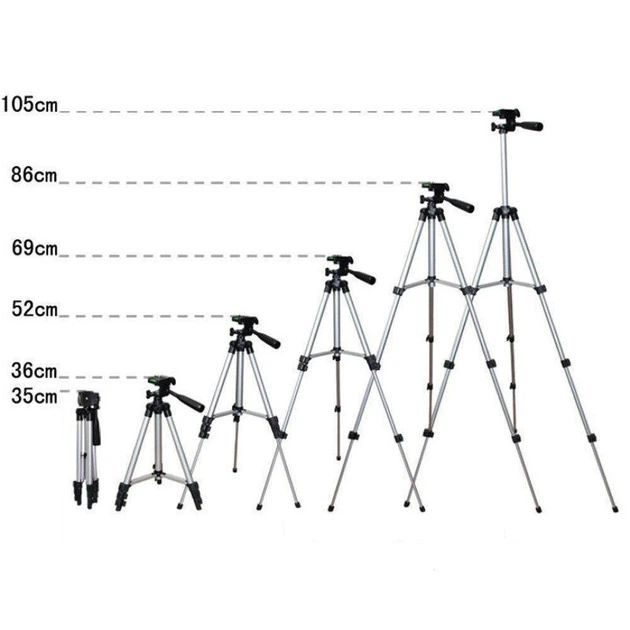 Штатив тренога для телефону Tripod 3110 алюмінієвий сплав висота 370 мм 1020 мм - Фото 3 Штатив тренога для телефону Tripod 3110 алюмінієвий сплав висота 370 мм 1020 мм - зображення 3