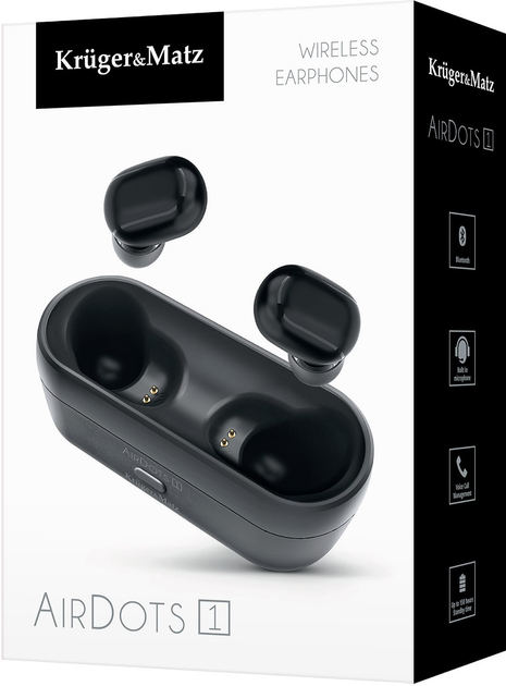 Навушники Kruger & Matz Air Dots 1 Black (5901890053723) - зображення 5