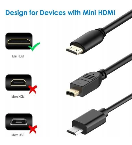 Кабель мультимедийный HDMI -> Mini HDMI 50 cм (0.5м) 1.4v 2К FULL HD 1080P Черный - изображение 9