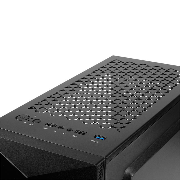 Корпус для ПК MARVO Tazos 110 CA-119, Micro ATX/ATX/Mini-ITX, без БП, поддержка до 6 вентиляторов, Черный - изображение 4