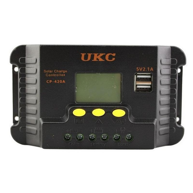 Контролер Заряду Сонячної Батареї UKC CP-420 20A (7390) - Фото 1 Контролер Заряду Сонячної Батареї UKC CP-420 20A (7390) - зображення 1