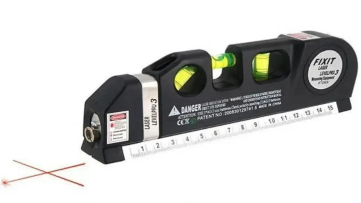 Лазерный уровень TV One Fixit Laser Level Pro 3 рулетка уровень для дома (1395) - Фото 3 Лазерный уровень TV One Fixit Laser Level Pro 3 рулетка уровень для дома (1395) - изображение 3