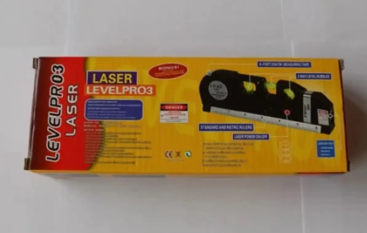Лазерный уровень TV One Fixit Laser Level Pro 3 рулетка уровень для дома (1395) - Фото 4 Лазерный уровень TV One Fixit Laser Level Pro 3 рулетка уровень для дома (1395) - изображение 4