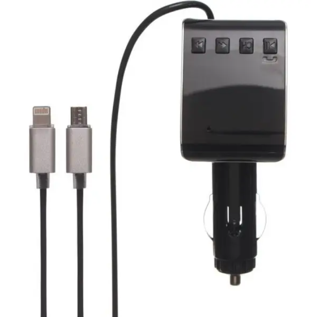Bluetooth трансмиттер с кабелем Lightning MicroUSB H22 BT черный (3102) - изображение 3
