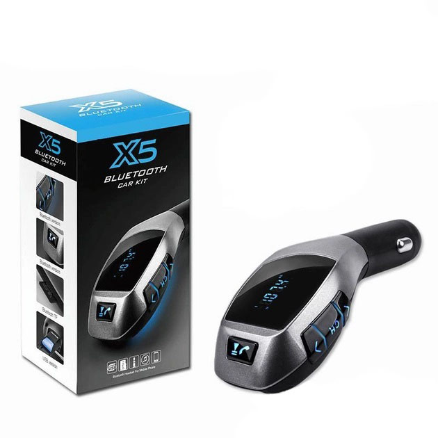 Автомобильный bluetooth fm модулятор A+ X5 ВТ для автомагнитолы mp3/фм трансмиттер с дисплеем (3033) - изображение 7