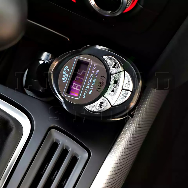 Автомобільний FM трансмітер FM модулятор AUX P01D BOX чорний (3113) - зображення 6