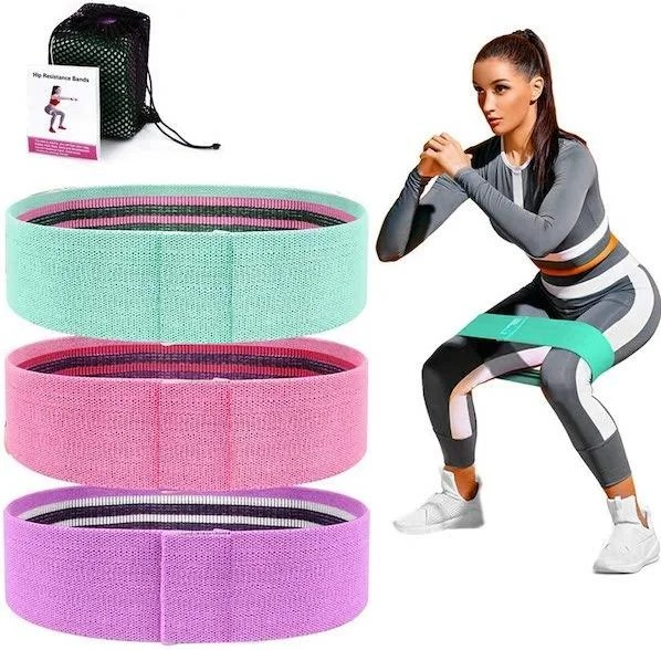 Набір тканинних гумок для фітнесу Hip Resistance BAND LT-003 3 шт кольорові (6597) - Фото 3 Набір тканинних гумок для фітнесу Hip Resistance BAND LT-003 3 шт кольорові (6597) - зображення 3