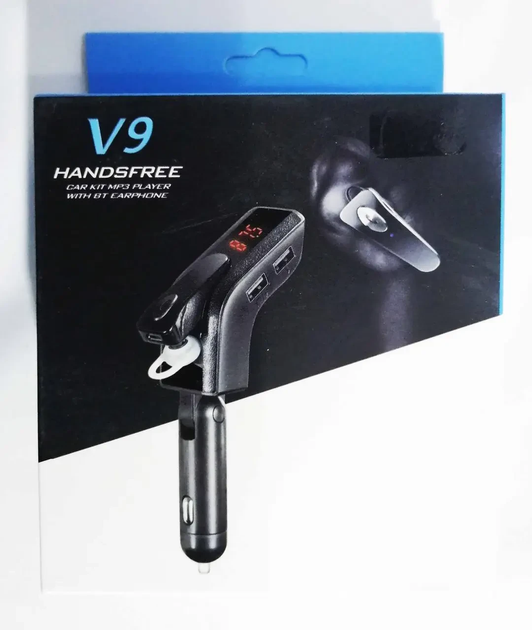 Автомобильный трансмиттер MHZ FM MOD. V9 BT + Earphone Fm модулятор для Автомобиля с гарнитурой (3117) - изображение 2
