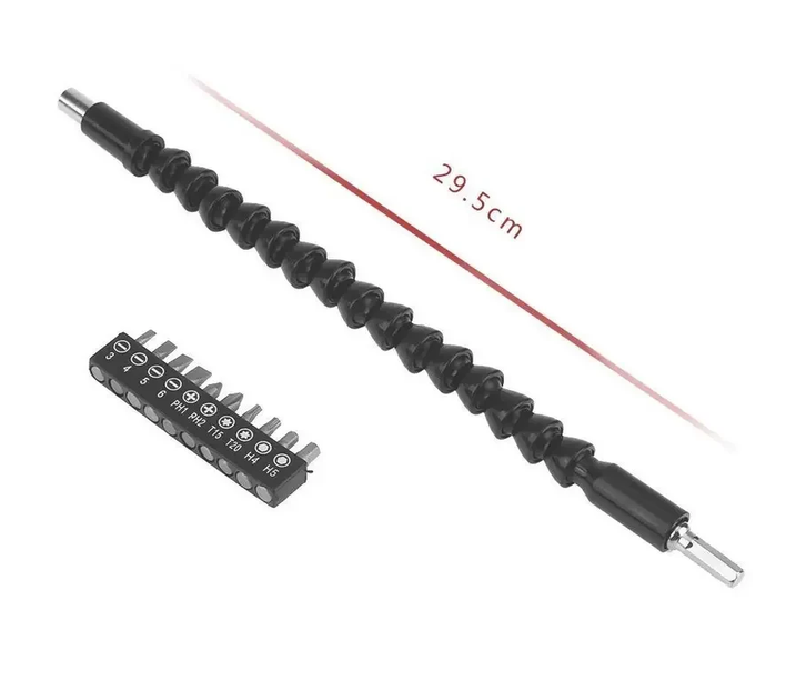 Гнучкий перехідник Flexible Screw Tool Набір 10в1 подовжувач для шуруповерта дрелі викрутки (5847) - зображення 6
