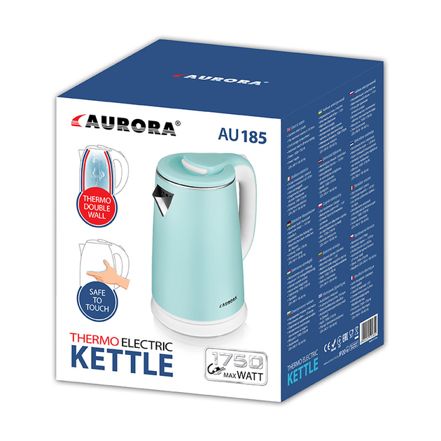 Електрочайник пластиковий Aurora AU-185 для дому 1.8л бірюзовий (7207) - зображення 6