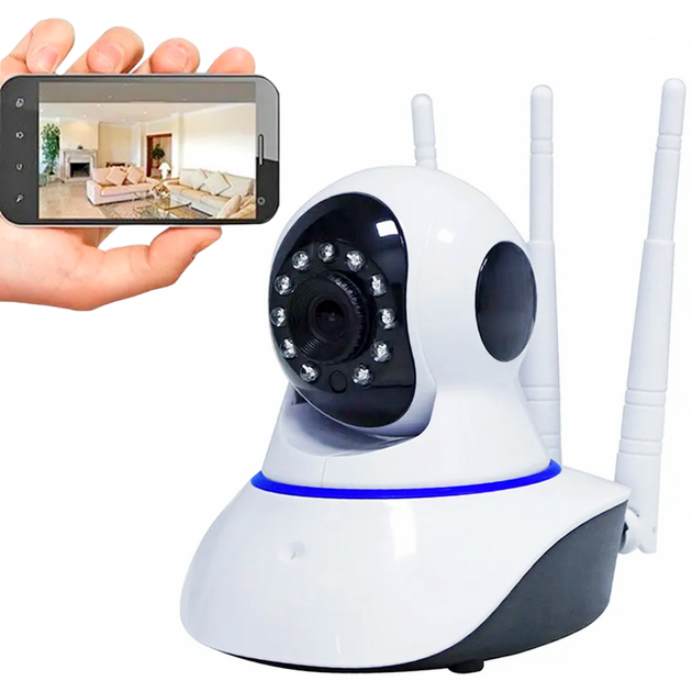 Камера для домашнего видеонаблюдения настольная IR IP 6030A/100SS 1mp белая (514) - изображение 2