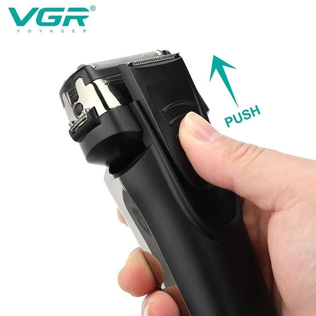 Електробритва для обличчя Shaver VGR V-333 чоловіча сіткова на акумуляторі (7496) - Фото 4 Електробритва для обличчя Shaver VGR V-333 чоловіча сіткова на акумуляторі (7496) - зображення 4