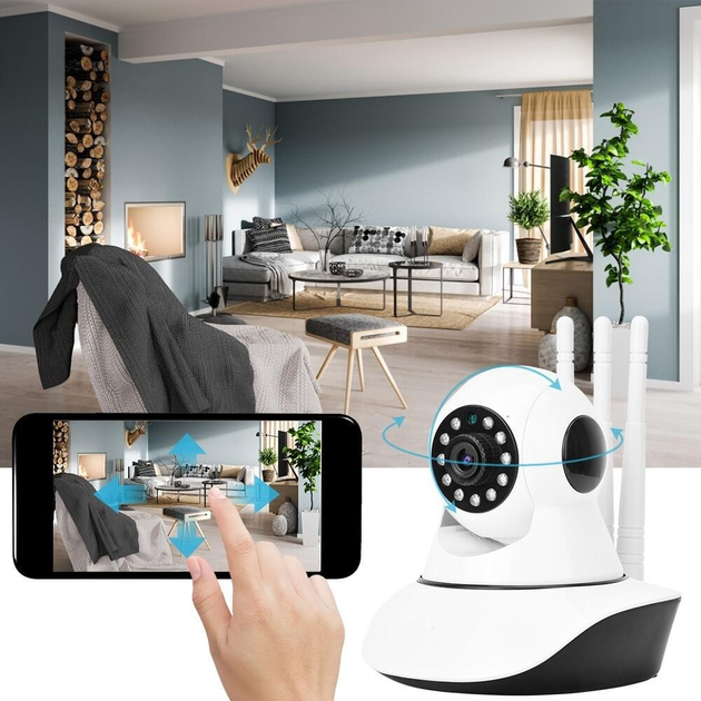Камера для домашнего видеонаблюдения настольная IR IP 6030A/100SS 1mp белая (514) - изображение 6