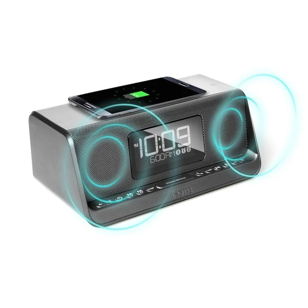 Акустична док-станция iHome IBN350G, Qi Wireless Charging, BT, NFC, USB, Aux Mic (IBN350V2G) - Фото 4 Акустична док-станция iHome IBN350G, Qi Wireless Charging, BT, NFC, USB, Aux Mic (IBN350V2G) - изображение 4