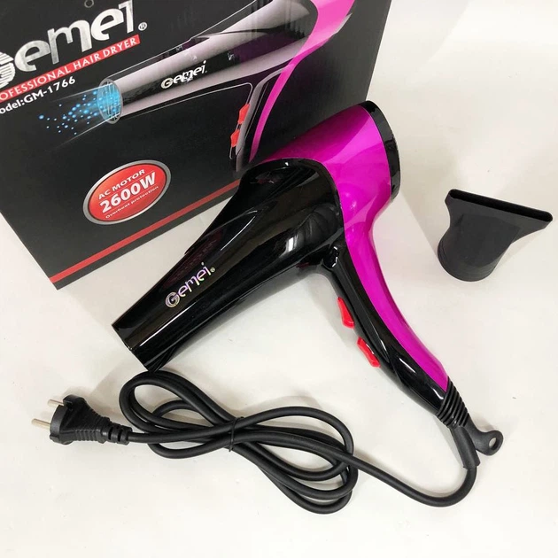 Фэн GEMEI GM-1766 2.6кВт. Цвет: розовый - изображение 2