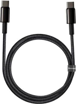 Кабель Baseus Tungsten Gold Type-C to Type-C 100W 2 м Black (CATWJ-A01) - изображение 2