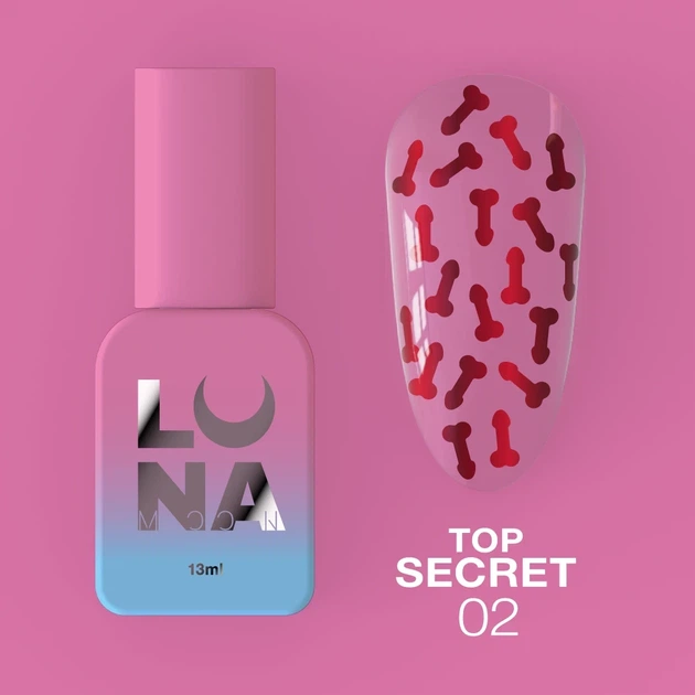 Top Secret №2 Luna Moon 13ml для маникюра Топ для ногтей с декоративными элементами Топ для гель лака - Фото 4 Top Secret №2 Luna Moon 13ml для маникюра Топ для ногтей с декоративными элементами Топ для гель лака - изображение 4