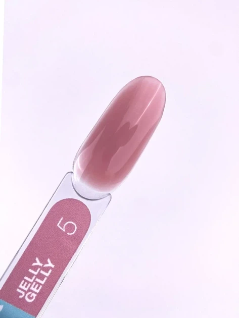Моделирующий гель-желе LUNAMoon Jelly Gelly №5 (Тёмный нюд) для укрепления, наращивания ногтей, 15 мл. - изображение 2
