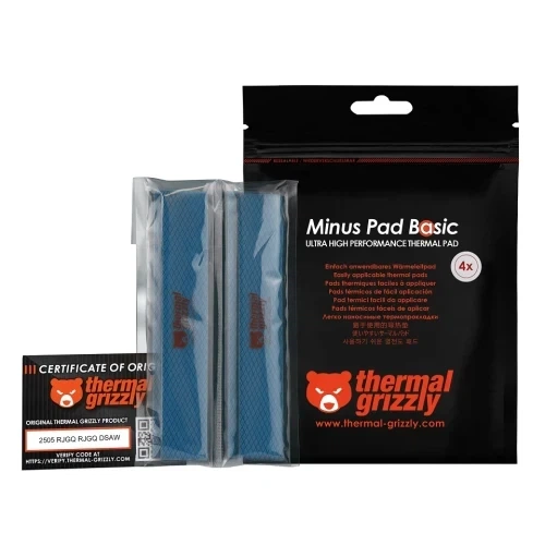 Термопрокладка Thermal Grizzly Minus Pad Advance, 12х2 см, 0.5 мм, 4 шт (TG-MP-A-120-20-05-4) - изображение 5
