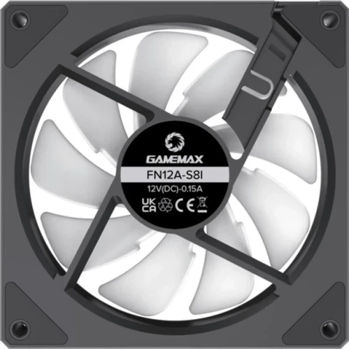 Вентилятор 120 мм, GameMax FN12A-S8I, Black - изображение 4