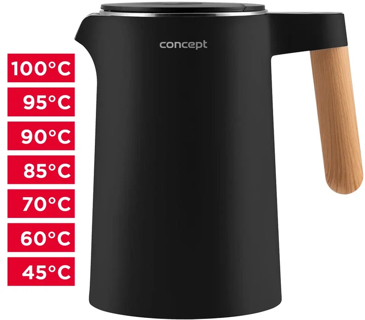 Электрочайник Concept SALT & PEPPER RK3301 BLACK - Фото 2 Электрочайник Concept SALT & PEPPER RK3301 BLACK - изображение 2
