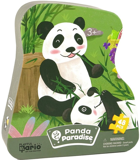 Пазл Lean Toys Панда в бамбуковому лісі 48 елементів 14146 (5905679074510) - зображення 2