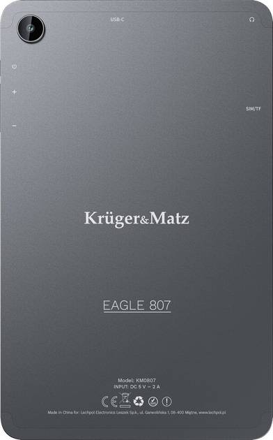 Tablet Kruger&Matz Eagle KM0807 4G 64GB Grey (5901890097604) - obraz 7