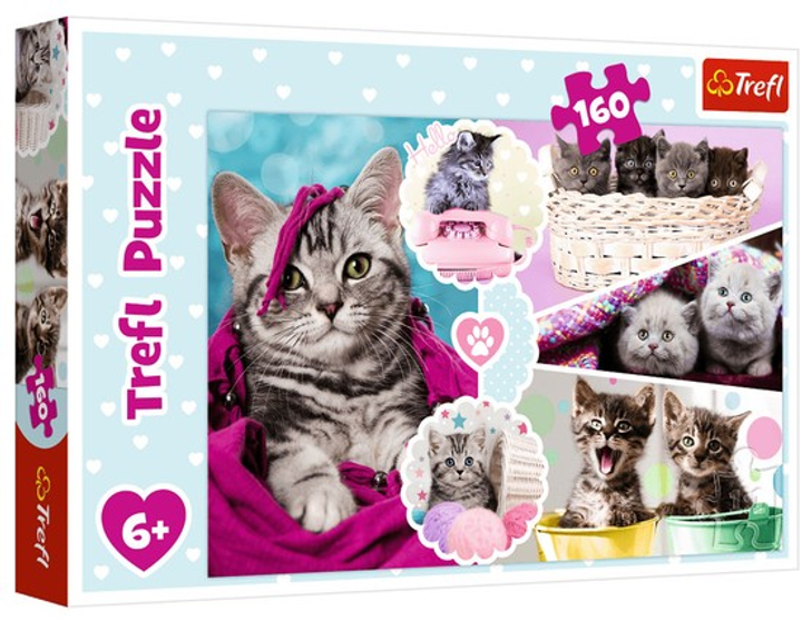 Puzzle Trefl Urocze Puszystych Kociąt 160 elementów 15371 (5900511153712) - obraz 1