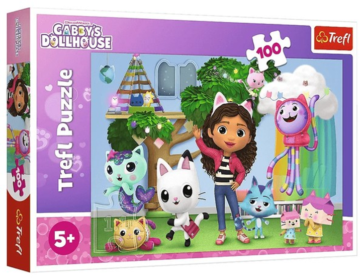 Puzzle Trefl Koci domek Gabi 100 elementów 16464 (5900511164640) - obraz 1
