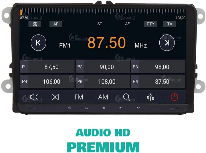 Автомагнитола JFsound JF-031OI для Volkswagen / 9" / Сенсорная / 4/64 ГБ / Android 10 / Apple CarPlay / Android Auto / Wi-Fi / GPS / Bluetooth / DAB+ / 2DIN - изображение 7
