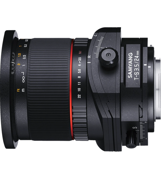 Шифт объектив Samyang MF / 24mm / f/3.5 T/S / Sony E / Черный Б/В - изображение 2