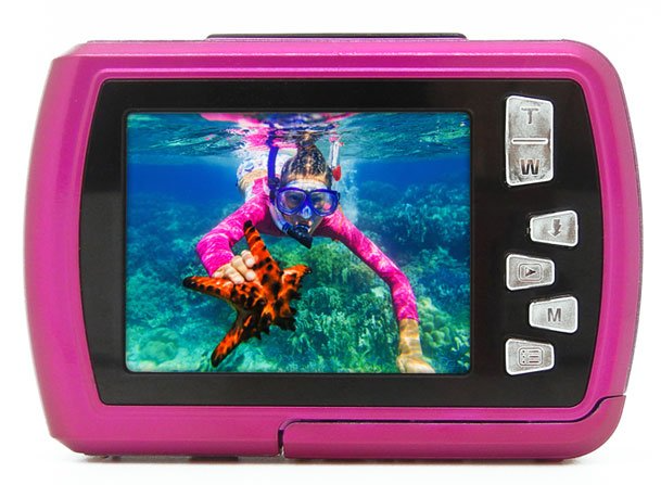 Компактный фотоаппарат Easypix Aquapix W2024 Splash / 5 Мп CMOS / HD 720 p 30 fps / 8× цифровой зум / Водонепроницаемый до 3 м / Ударопрочный / Розовый Б/В - изображение 5
