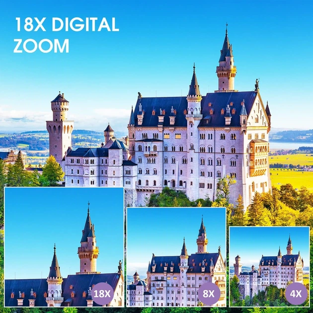 Фотоапарат Vmotal 48Мп / CMOS / 4K 30fps / 18Х зум / Фиолетовой Б/В - изображение 7
