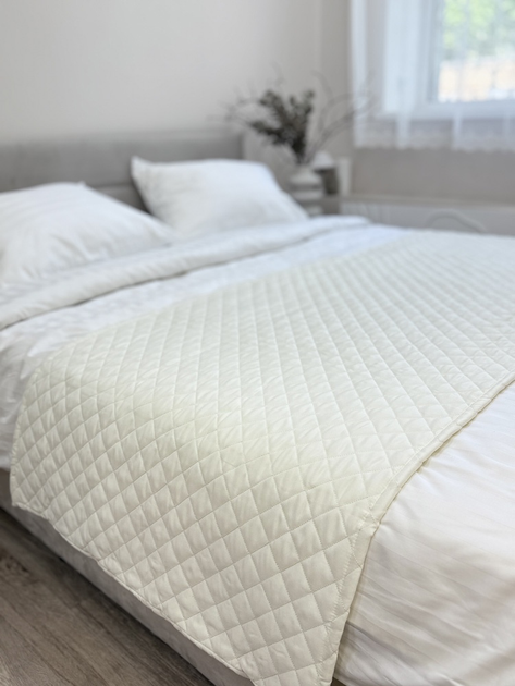 Фото - Покрывало Ecotton Покривало-саше  Cream White 70x230 см Стьобане Полісатин  (25177000)