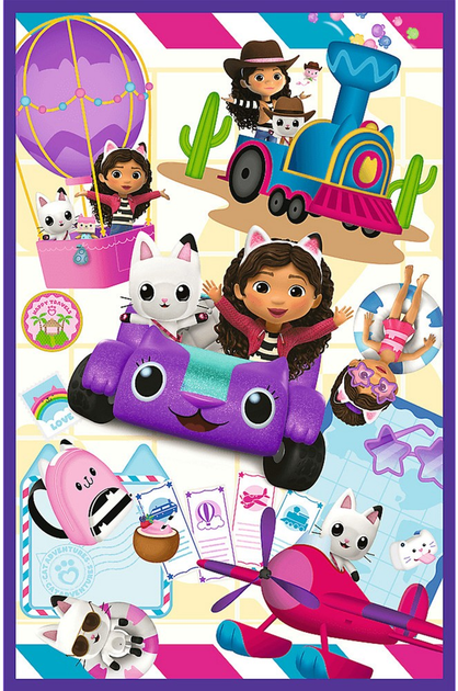 Zestaw Puzzle Trefl Kolorowe dni Gabby 3 x 80 elementów 34882 (5900511348828) - obraz 4