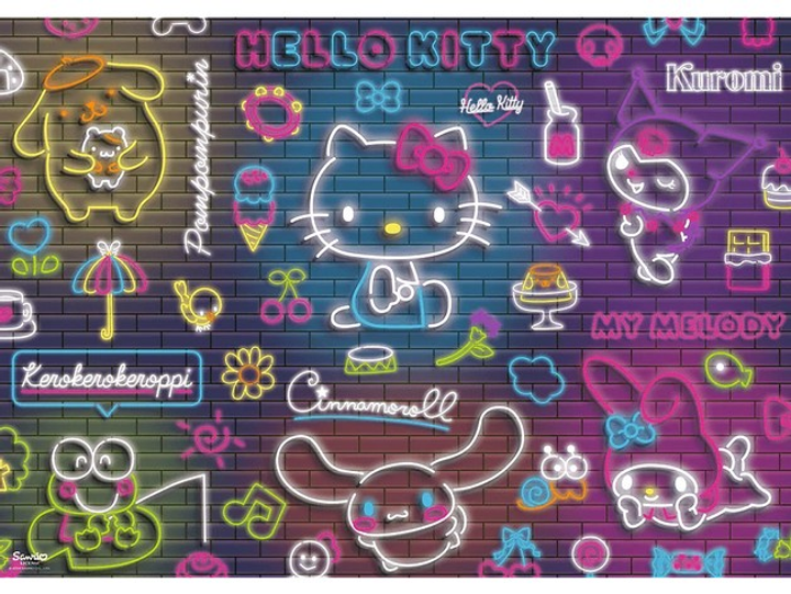 Puzzle Trefl Neon Hello Kitty 500 elementów 37523 (5900511375237) - obraz 2