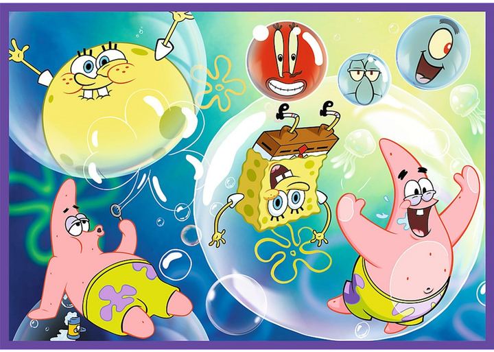 Zestaw Puzzle Trefl Szalony świat Sponge Boba 4 x 250 elementów 13342 (5900511133424) - obraz 6