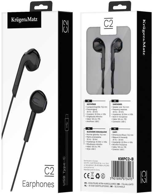 Навушники Kruger & Matz C2 Black (5901890073493) - зображення 3