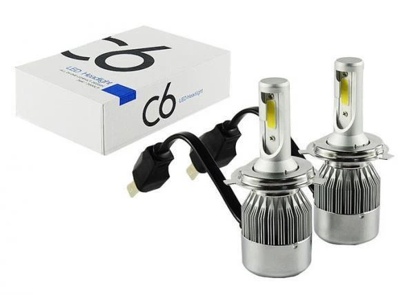 Комплект автомобильных Led ламп C6 H7 2 шт светодиодные автолампы 5540 - изображение 8