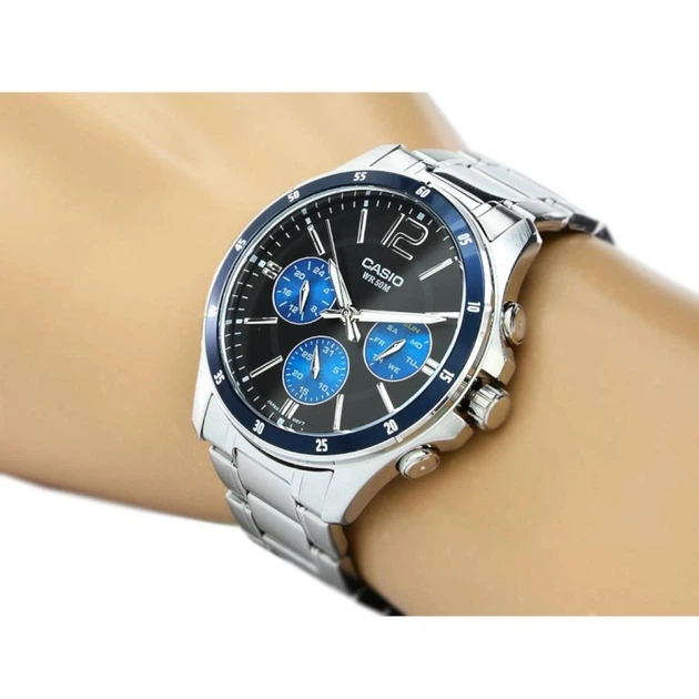 Чоловічий Класичний Наручний Годинник CASIO MTP-1374PD-2AVEF - изображение 3