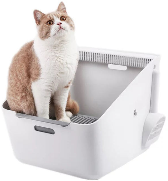 Лоток туалет для кішок PETKIT Pura Cat Cat Litter Box White (P951) - Фото 1 Лоток туалет для кішок PETKIT Pura Cat Cat Litter Box White (P951) - зображення 1