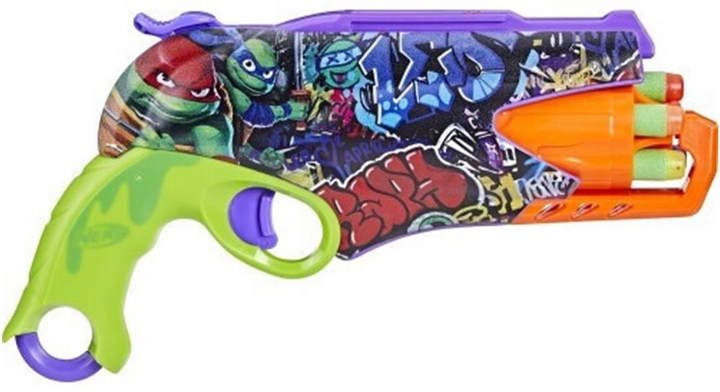 Blaster Hasbro Nerf Wojownicze Żółwie Ninja Mutant Mayhem + 10 strzałek F9972 (5010996254412) - obraz 3