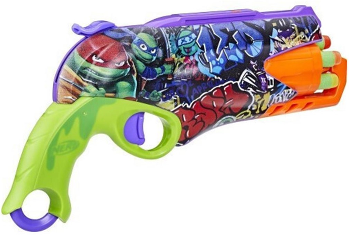 Blaster Hasbro Nerf Wojownicze Żółwie Ninja Mutant Mayhem + 10 strzałek F9972 (5010996254412) - obraz 4