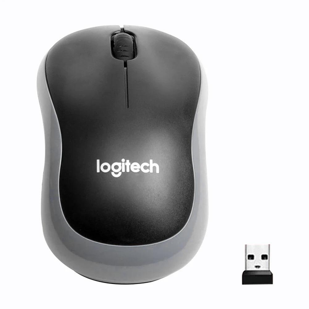 Мышь беспроводная Logitech M185 серая - изображение 1