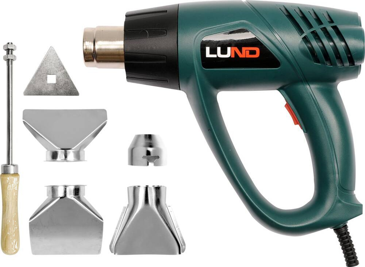 Фен технічний мережевий LUND 1/2 кВт 2 температурні режими 350/ 550 °C (79325) (5906083793257) - зображення 1